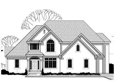 Traditional house plans 21-428 - front exterior, 3,153 sq ft, 4 bed, 3 bath house plans | Monster House Plans