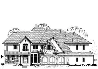 Traditional house plans 21-430 - front exterior, 4,954 sq ft, 4 bed, 4 bath house plans | Monster House Plans