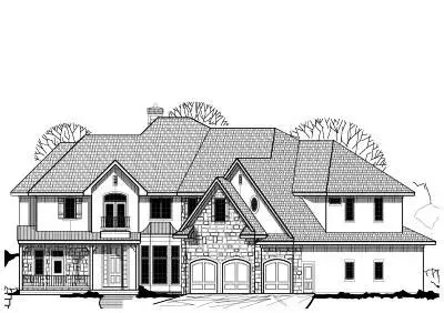 Traditional house plans 21-431 - front exterior, 5,676 sq ft, 4 bed, 4 bath house plans | Monster House Plans