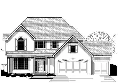 Traditional house plans 21-434 - front exterior, 2,733 sq ft, 4 bed, 3 bath house plans | Monster House Plans