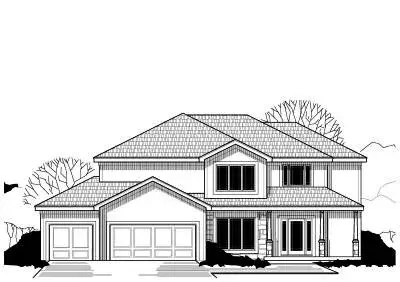Traditional house plans 21-466 - front exterior, 2,667 sq ft, 4 bed, 3 bath house plans | Monster House Plans