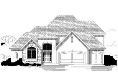 Traditional house plans 21-472 - front exterior, 2,803 sq ft, 4 bed, 4 bath house plans | Monster House Plans