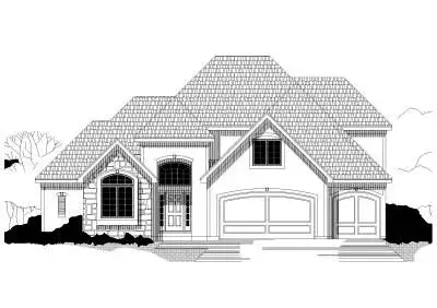 Traditional house plans 21-473 - front exterior, 3,034 sq ft, 5 bed, 4 bath house plans | Monster House Plans
