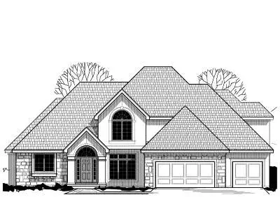 Traditional house plans 21-476 - front exterior, 4,258 sq ft, 4 bed, 4 bath house plans | Monster House Plans
