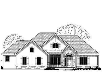 Traditional house plans 21-482 - front exterior, 3,754 sq ft, 4 bed, 4 bath house plans | Monster House Plans
