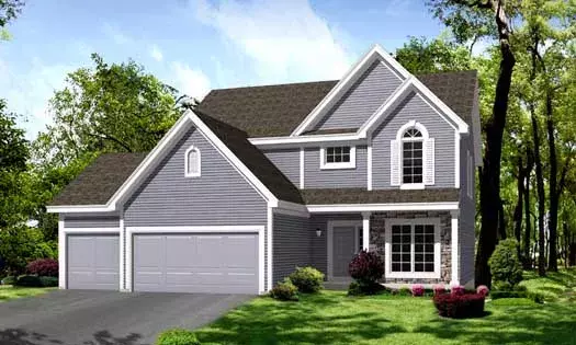 Traditional house plans 21-485 - front exterior, 2,353 sq ft, 4 bed, 3 bath house plans | Monster House Plans