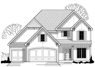 Traditional house plans 21-487 - front exterior, 2,353 sq ft, 4 bed, 3 bath house plans | Monster House Plans