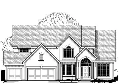 Traditional house plans 21-491 - front exterior, 4,732 sq ft, 5 bed, 4 bath house plans | Monster House Plans