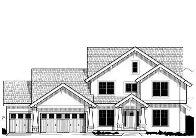 Craftsman house plans 21-500 - front exterior, 2,785 sq ft, 4 bed, 4 bath house plans | Monster House Plans