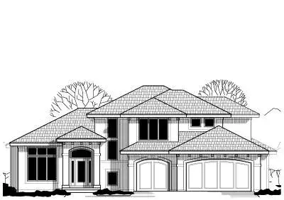 Traditional house plans 21-515 - front exterior, 3,530 sq ft, 4 bed, 3 bath house plans | Monster House Plans