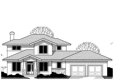 Craftsman house plans 21-527 - front exterior, 2,298 sq ft, 3 bed, 2 bath house plans | Monster House Plans