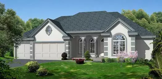 Mediterranean house plans 21-533 - front exterior, 3,881 sq ft, 5 bed, 4 bath house plans | Monster House Plans