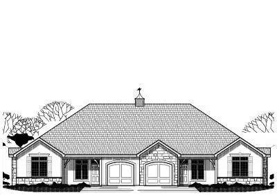 Country house plans 21-535 - front exterior, 4,320 sq ft, 8 bed, 4 bath house plans | Monster House Plans