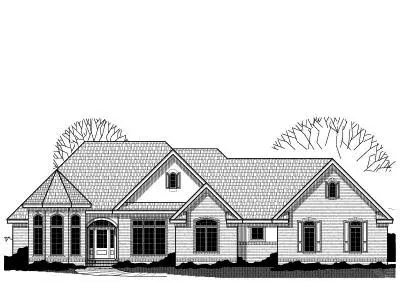 Traditional house plans 21-537 - front exterior, 2,213 sq ft, 2 bed, 2 bath house plans | Monster House Plans