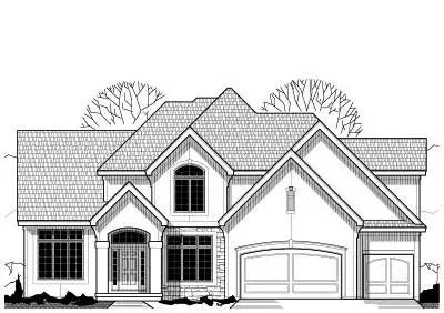 Traditional house plans 21-540 - front exterior, 3,580 sq ft, 4 bed, 4 bath house plans | Monster House Plans