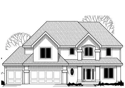 Traditional house plans 21-542 - front exterior, 2,821 sq ft, 4 bed, 3 bath house plans | Monster House Plans