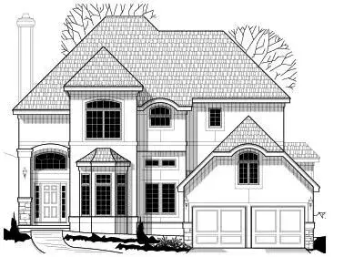 French Country house plans 21-567 - front exterior, 2,884 sq ft, 3 bed, 3 bath house plans | Monster House Plans