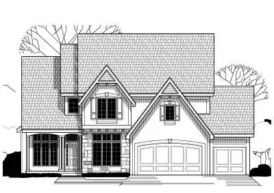 European house plans 21-579 - front exterior, 3,138 sq ft, 3 bed, 3 bath house plans | Monster House Plans