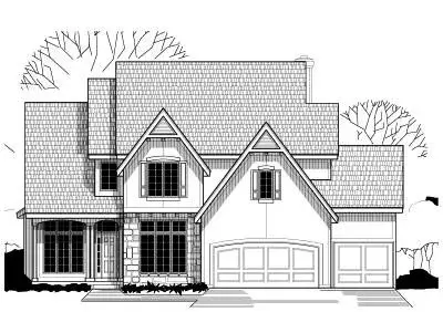 European house plans 21-581 - front exterior, 2,936 sq ft, 4 bed, 3 bath house plans | Monster House Plans