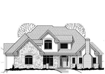 Traditional house plans 21-582 - front exterior, 3,827 sq ft, 4 bed, 4 bath house plans | Monster House Plans