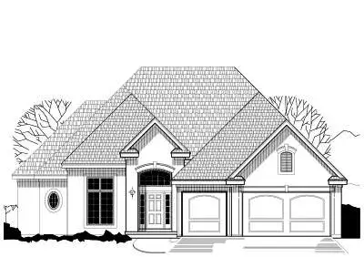 Traditional house plans 21-586 - front exterior, 3,375 sq ft, 3 bed, 3 bath house plans | Monster House Plans