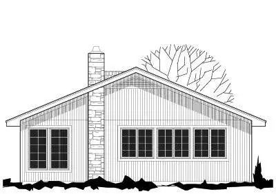 Traditional house plans 21-589 - front exterior, 1,513 sq ft, 2 bed, 2 bath house plans | Monster House Plans