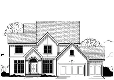 Traditional house plans 21-595 - front exterior, 2,867 sq ft, 4 bed, 3 bath house plans | Monster House Plans