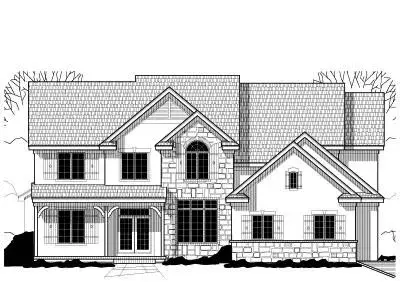 Traditional house plans 21-598 - front exterior, 4,602 sq ft, 4 bed, 4 bath house plans | Monster House Plans