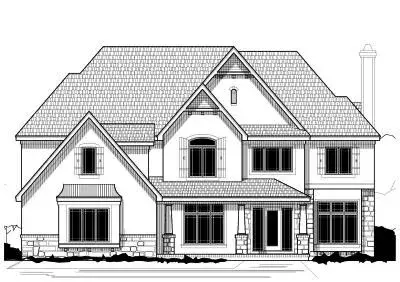 Traditional house plans 21-599 - front exterior, 4,655 sq ft, 4 bed, 4 bath house plans | Monster House Plans