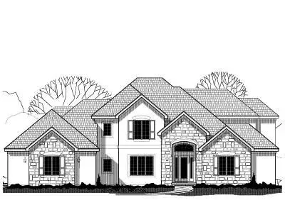 Traditional house plans 21-608 - front exterior, 4,981 sq ft, 5 bed, 4 bath house plans | Monster House Plans