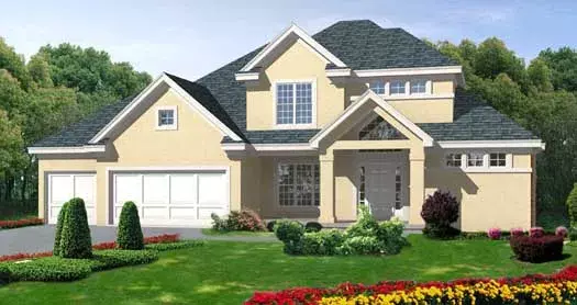 Traditional house plans 21-621 - front exterior, 2,714 sq ft, 4 bed, 3 bath house plans | Monster House Plans