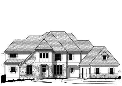 French Country house plans 21-626 - front exterior, 5,044 sq ft, 4 bed, 4 bath house plans | Monster House Plans