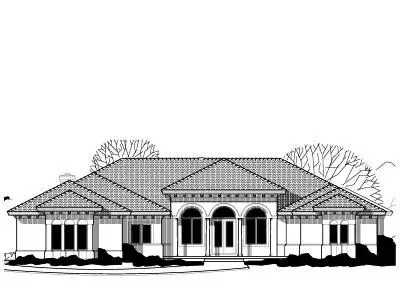 Mediterranean house plans 21-631 - front exterior, 5,329 sq ft, 4 bed, 3 bath house plans | Monster House Plans