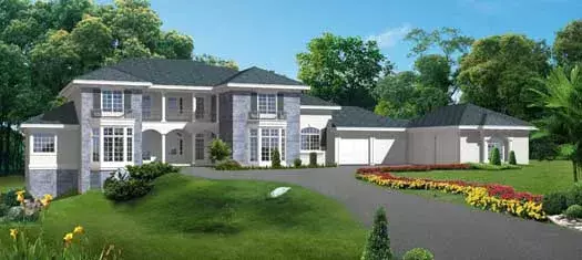 Mediterranean house plans 21-643 - front exterior, 4,256 sq ft, 3 bed, 3 bath house plans | Monster House Plans