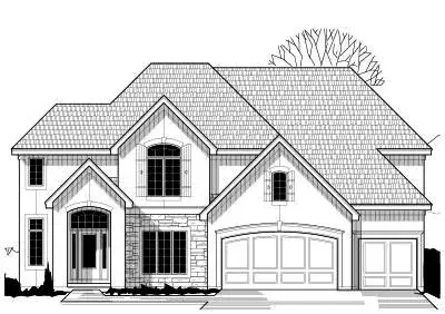 Traditional house plans 21-648 - front exterior, 3,056 sq ft, 4 bed, 3 bath house plans | Monster House Plans