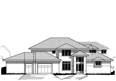 Contemporary house plans 21-651 - front exterior, 3,543 sq ft, 4 bed, 3 bath house plans | Monster House Plans