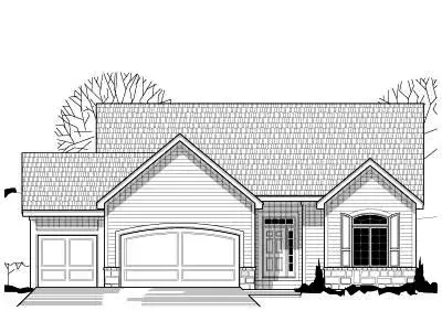 Traditional house plans 21-656 - front exterior, 1,372 sq ft, 2 bed, 2 bath house plans | Monster House Plans