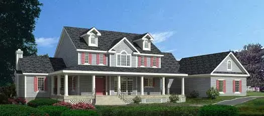 Country house plans 21-661 - front exterior, 3,583 sq ft, 4 bed, 3 bath house plans | Monster House Plans