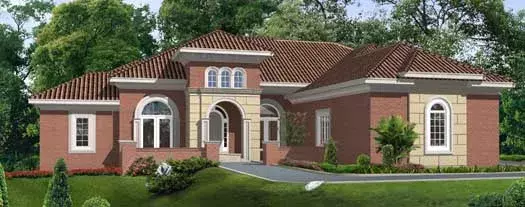 Florida house plans 21-673 - front exterior, 6,696 sq ft, 3 bed, 4 bath house plans | Monster House Plans