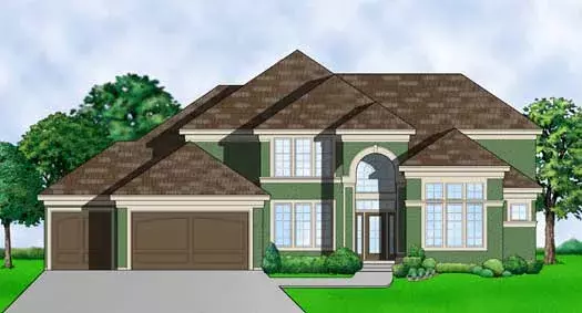 Traditional house plans 21-686 - front exterior, 3,450 sq ft, 4 bed, 3 bath house plans | Monster House Plans