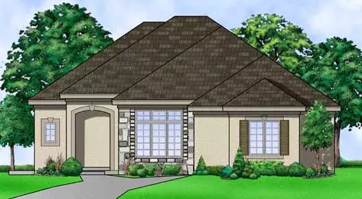 Traditional house plans 21-691 - front exterior, 2,883 sq ft, 3 bed, 3 bath house plans | Monster House Plans