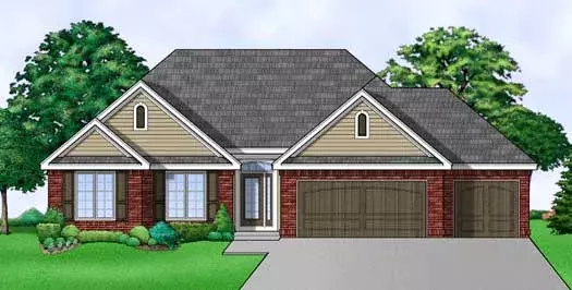 Traditional house plans 21-694 - front exterior, 2,449 sq ft, 4 bed, 3 bath house plans | Monster House Plans