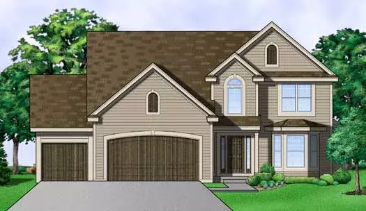 Traditional house plans 21-697 - front exterior, 2,027 sq ft, 4 bed, 3 bath house plans | Monster House Plans