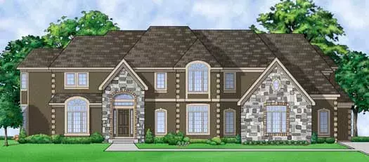 European house plans 21-703 - front exterior, 6,273 sq ft, 5 bed, 6 bath house plans | Monster House Plans