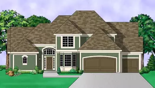 Traditional house plans 21-709 - front exterior, 3,365 sq ft, 4 bed, 3 bath house plans | Monster House Plans