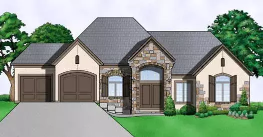 European house plans 21-710 - front exterior, 3,504 sq ft, 4 bed, 3 bath house plans | Monster House Plans