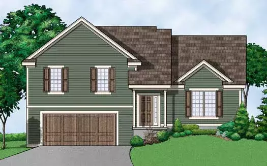 Traditional house plans 21-718 - front exterior, 1,368 sq ft, 3 bed, 2 bath house plans | Monster House Plans