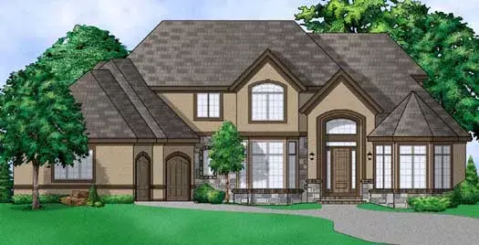 Traditional house plans 21-720 - front exterior, 5,155 sq ft, 5 bed, 5 bath house plans | Monster House Plans