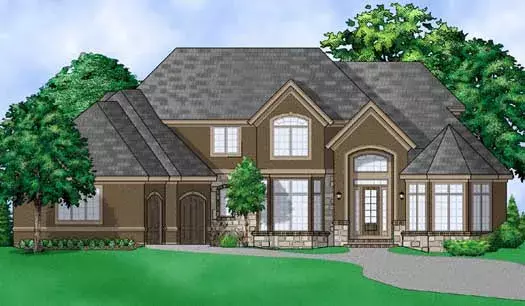 Traditional house plans 21-722 - front exterior, 5,236 sq ft, 5 bed, 5 bath house plans | Monster House Plans