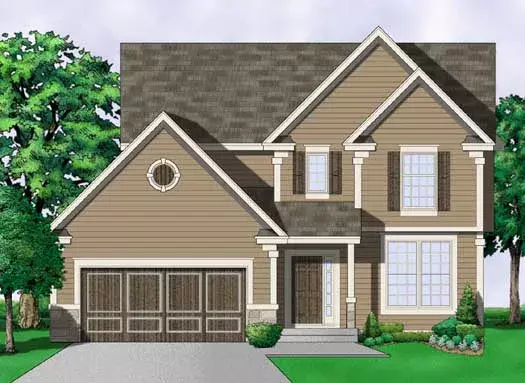 Traditional house plans 21-723 - front exterior, 1,676 sq ft, 3 bed, 2 bath house plans | Monster House Plans